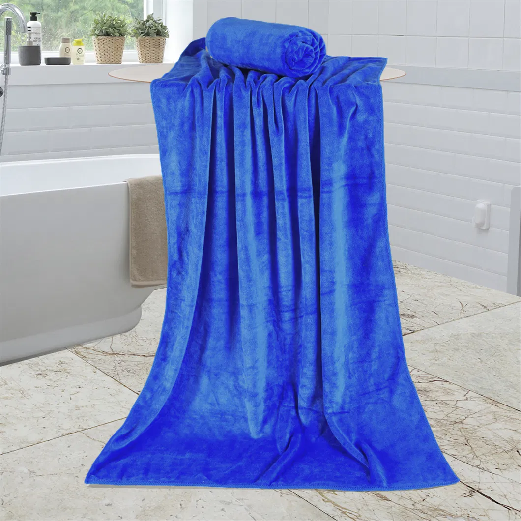 80X160cm 400GSM Luxurious Plush Hair Warp-Knitted Soft Microfiber Bath Terry Towel