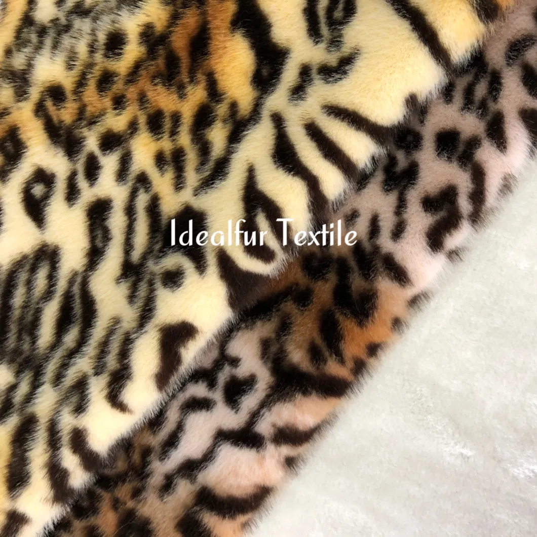 Tiger Print Soft Imitation Animal Faux Fur/Tricot Fur