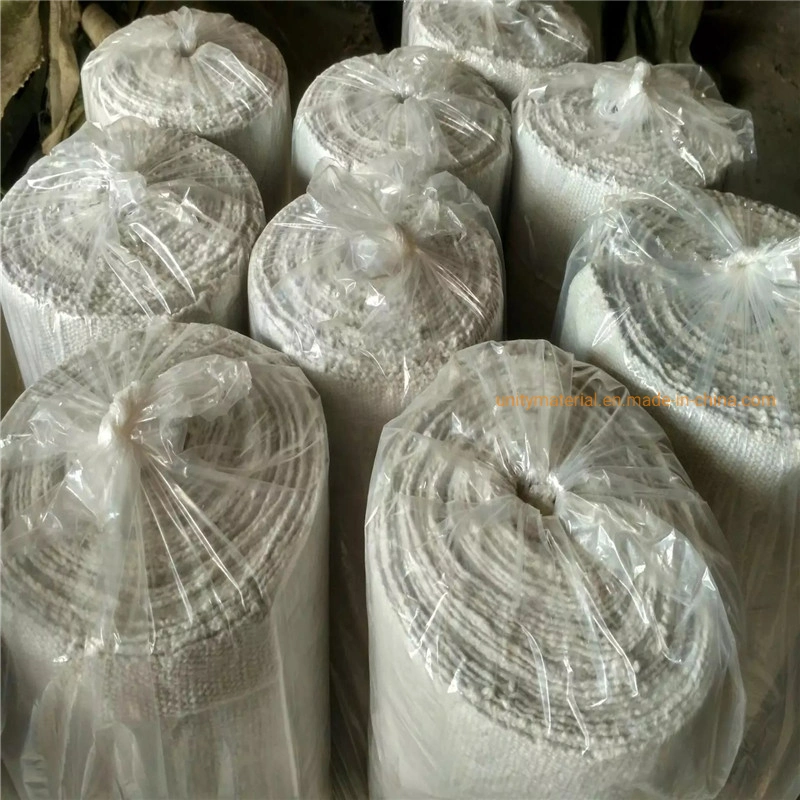 1 2 3mm Glass Wool Reinforced 1260c Ceramic Fiber Cloth for Furnace Thermal Insulation Door