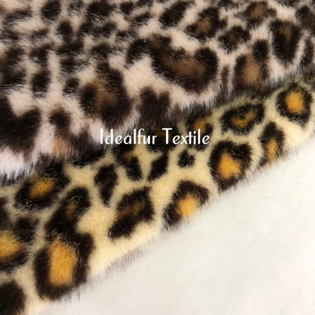 Leopard Print Short Pile Soft Imitation Animal Fur