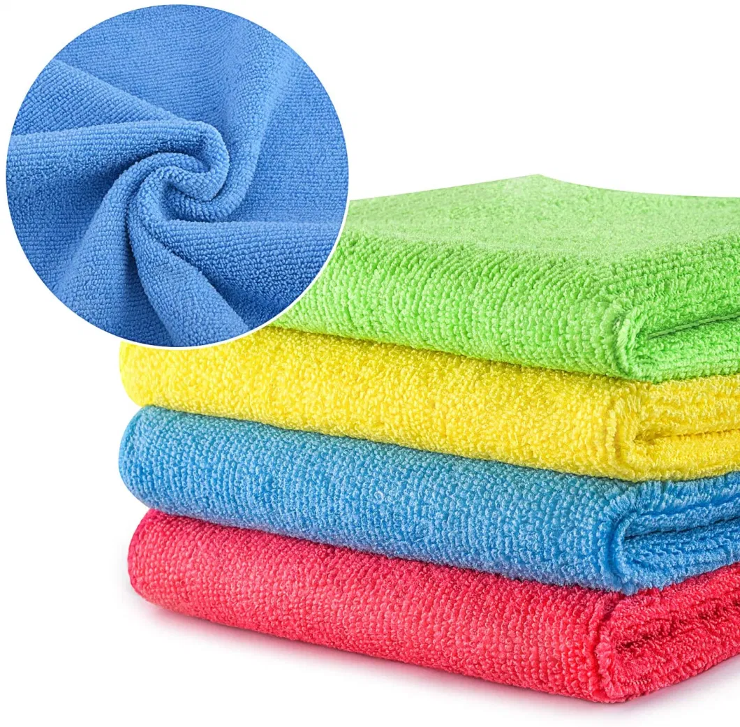 Oversized, Soft, Super Absorbent and Fast Drying Warp Microfiber Cleaning Cloth No Fading Multipurpose Microfiber Towel for Car Kitchen Glass Dish Window Home