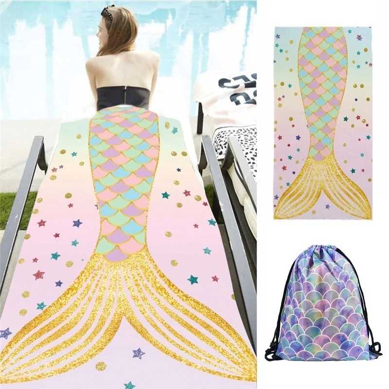 Large 1X1.8m 250GSM 100% Polyester Microfiber Beach Towel