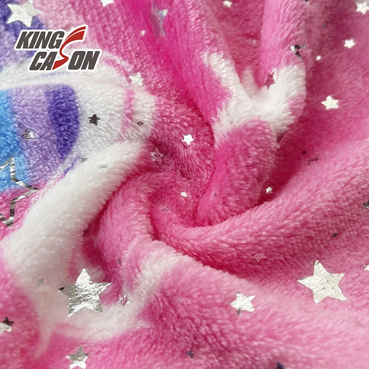 Kingcason Factory Direct Classic Luxury Soft Cozy Warp Knitting Flannel Fleece for Blanket