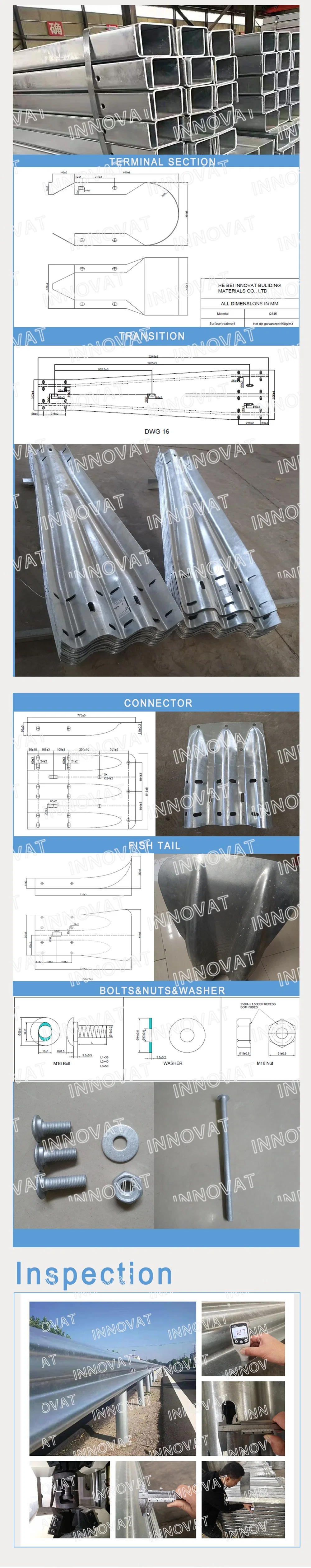 FRP Fiberglass Traffic Warning Sign Pile UV Resistant Fiberglass Products GRP SMC FRP Sign Pile