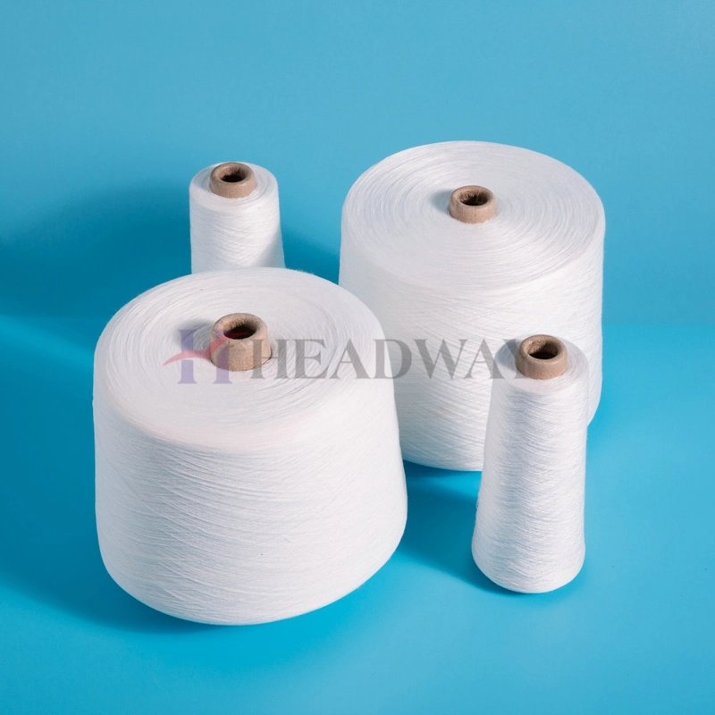 Factory Supply Poly Poly Core Spun Yarn 40/2 Raw White