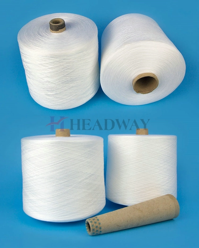 Factory Supply Poly Poly Core Spun Yarn 40/2 Raw White