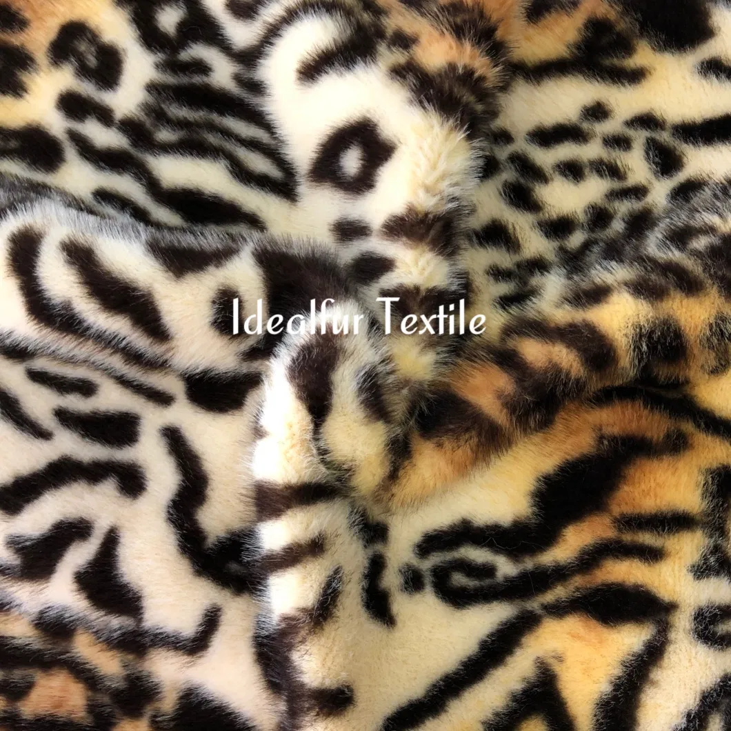 High Quality Tiger Print Soft Imitation Animal Faux Fur