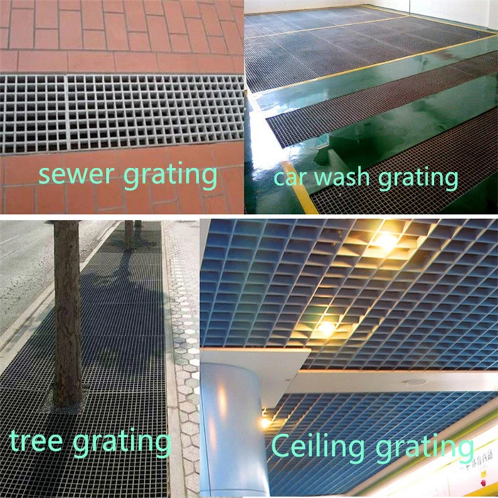 38mm*38mm Mesh Size FRP Grating Fiberglass FRP Molded Grating