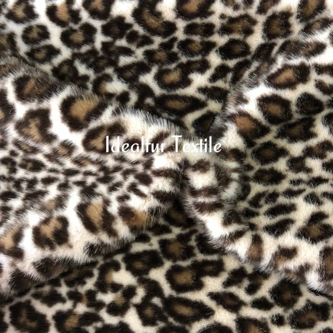 High Quality Leopard Print Super Soft Animal Faux Fur