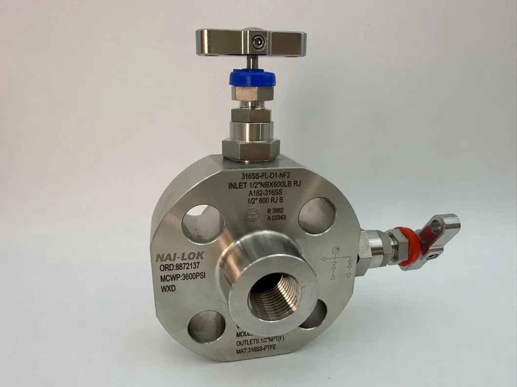 Class 1500 to 2500 Single Block and Bleed Valve Isolate Needle Valve Monoflange Instrumentation Valve for Natural Gas Pipeline