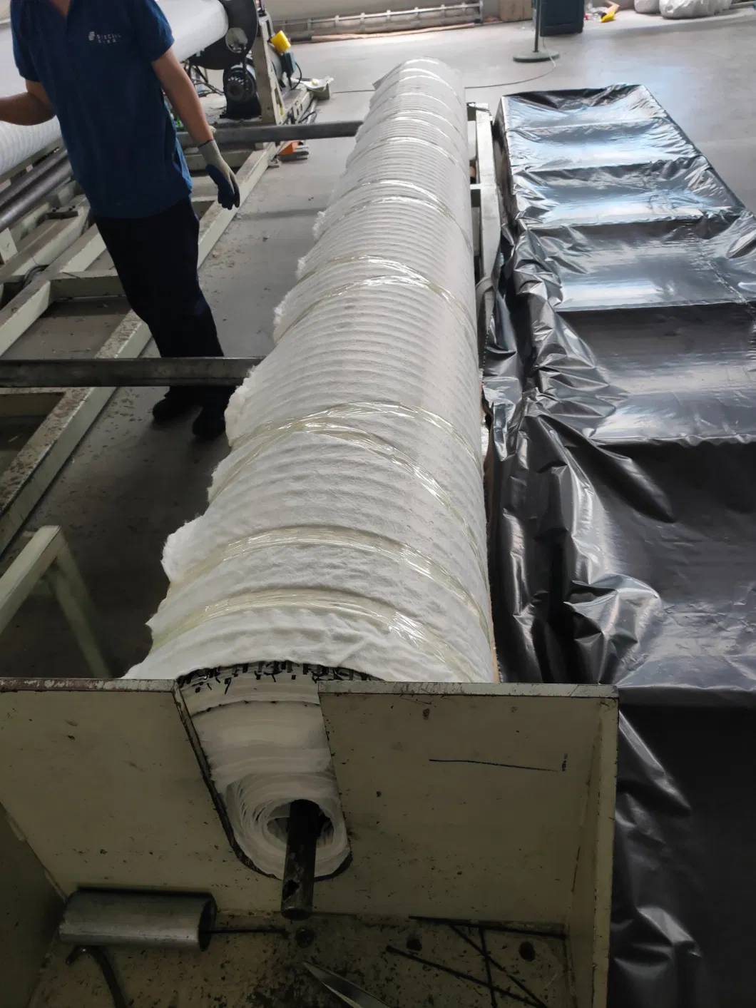 High Strength PVC Coated Polyester Geogrid Composite with PP Pet Nonwoven Geotextile Geocomposite