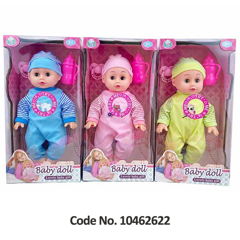 Wholesale Juguetes 14-Inch Vinyl Toys Baby Doll Toys-12 IC Sound, Cryings, PEE