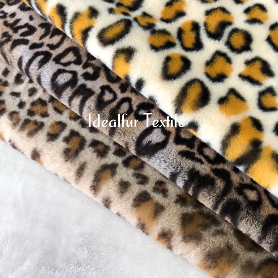 Fashionable Leopard Print Imitation Rabbit Fur/Synthetic Fur