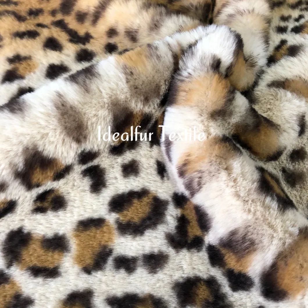 Fashionable Leopard Print Imitation Rabbit Fur/Synthetic Fur