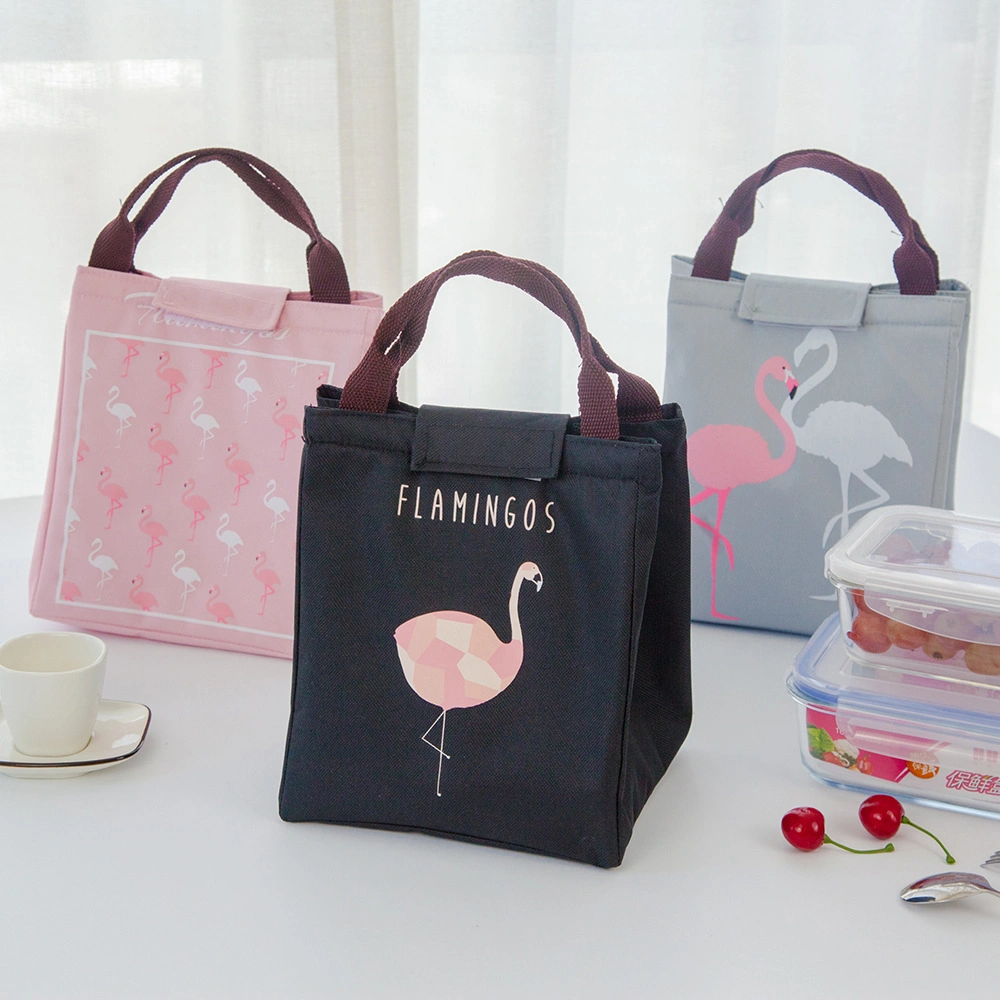 Waterproof Portable Aluminum Box Lunch Bag Cartoon Bird Crying Flower Cool Insulation Bag Picnic Cold Insulation Bag Customization