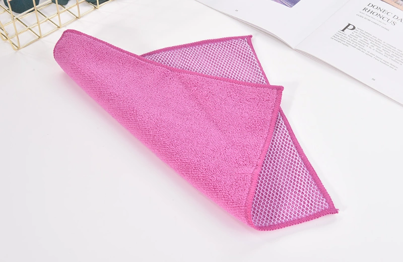 High Absorbent Multipurpose Terry Microfiber Cloth with Poly Mesh Dish Towel