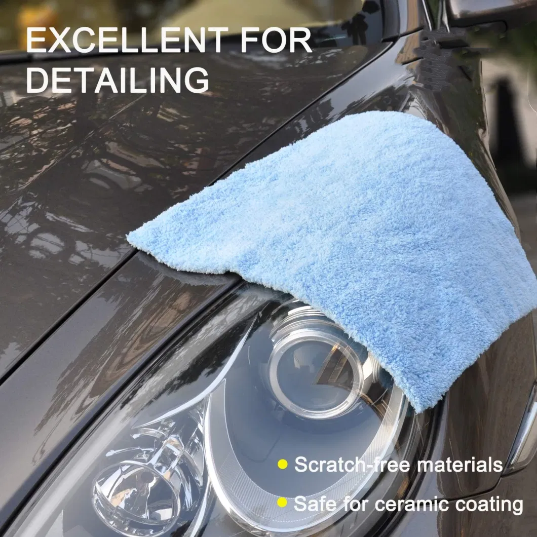 450 GSM Microfiber Towels for Cars, Car Drying Wash Detailing Buffing Polishing Towel with Plush Edgeless Microfiber Cloth