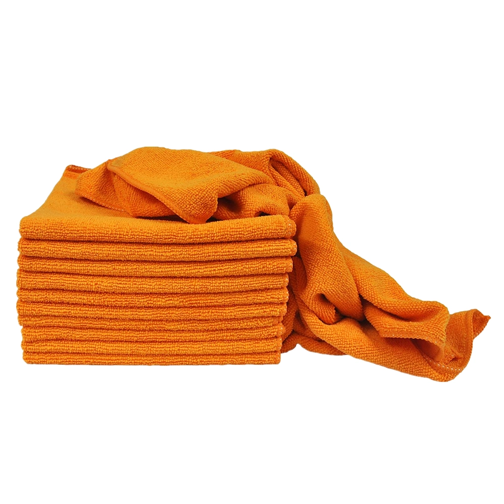 12 X 12inch Yellow Economy Multifunction Warp Knitting Terry Microfiber Towel (24 PACK)