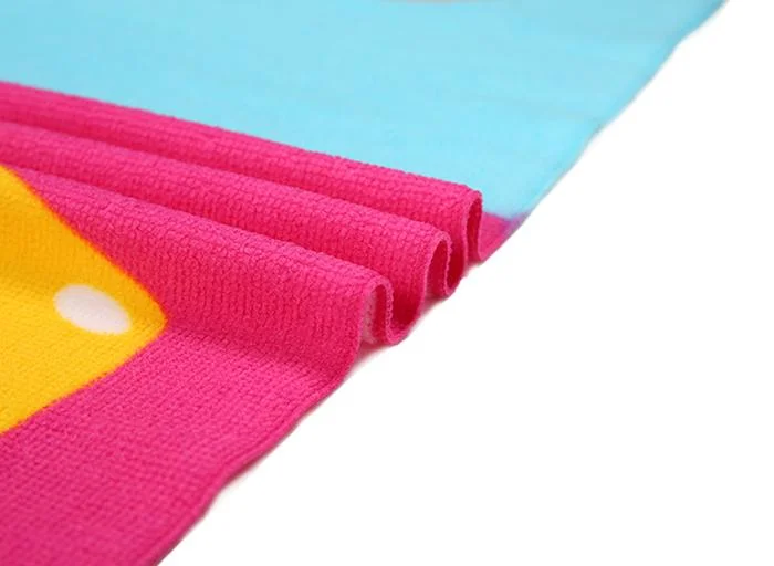 BSCI and Sedex Factory Directly Custom Beach Towel in Microfiber Terry Fabric