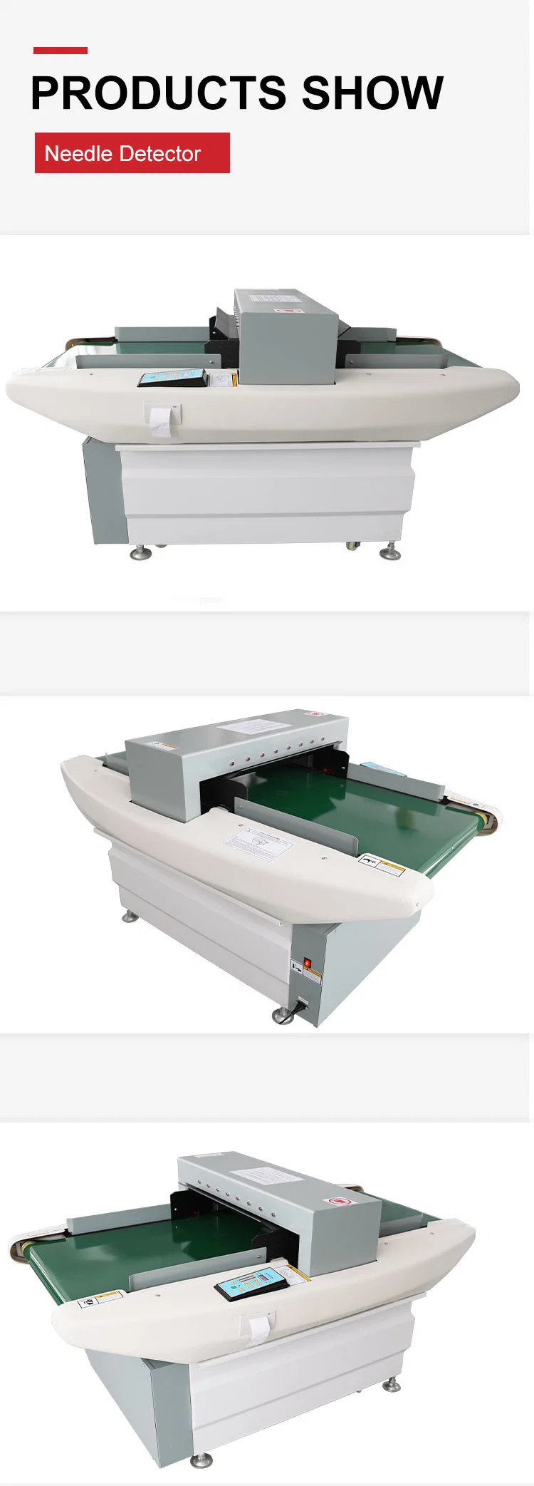 Custom Conveyor Belt Garment Fabric Needle Metal Detector for Industrial Production Line