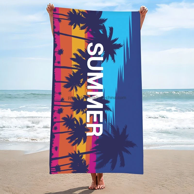 Personalized Bath Towel Printing Beach Towels Wholesale Custom Polyester Microfiber Beach Towel