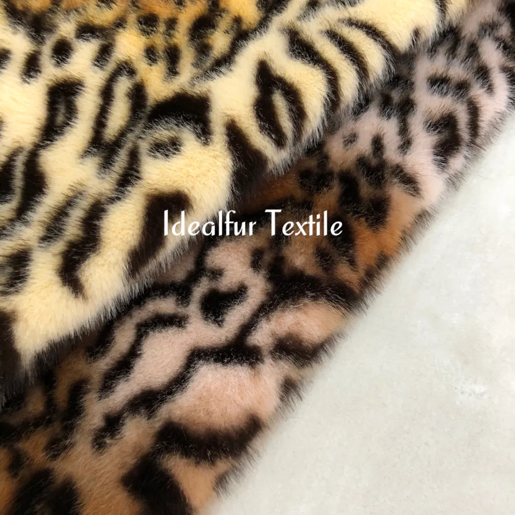 High Quality Tiger Print Soft Imitation Animal Faux Fur