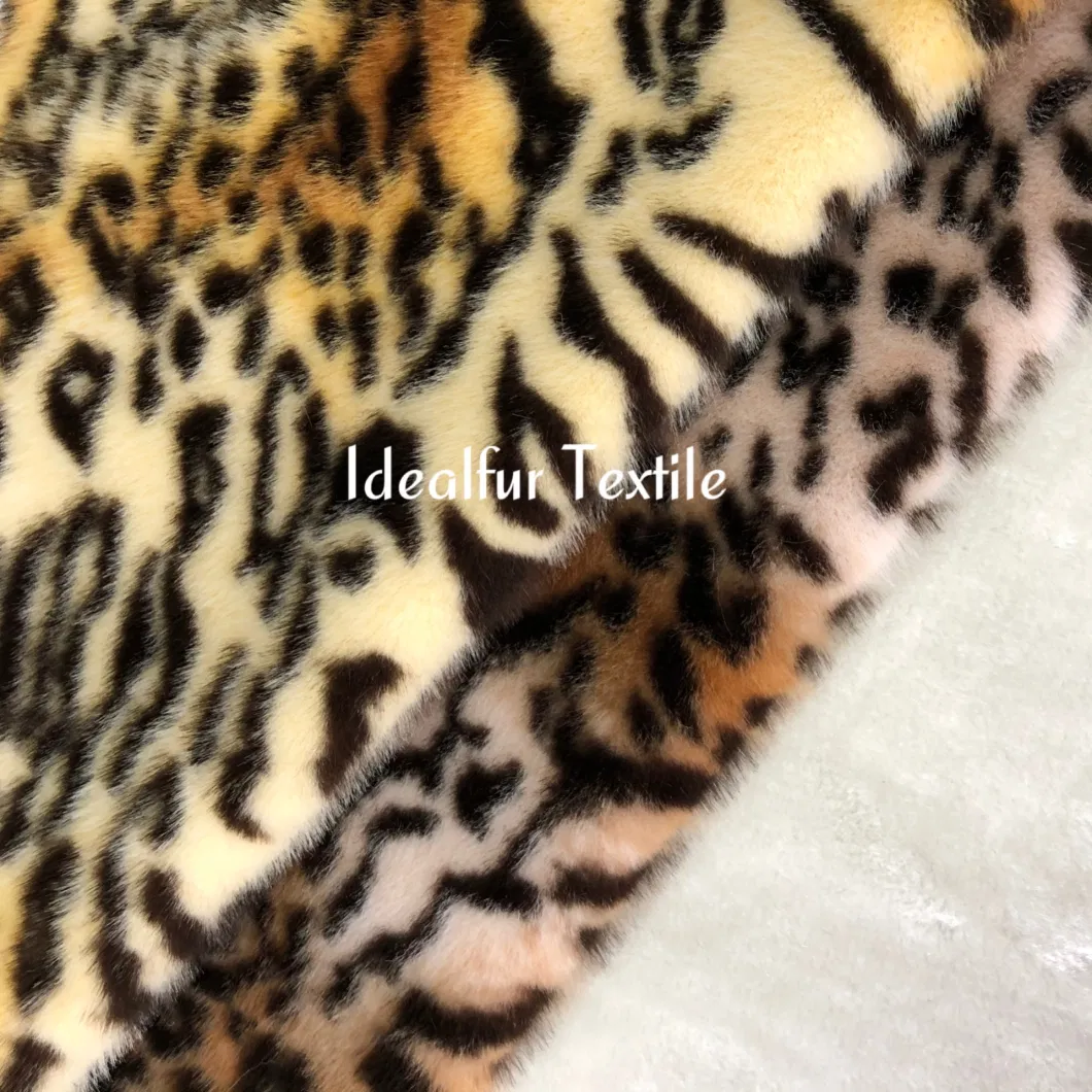 High Quality Tiger Print Soft Imitation Animal Faux Fur