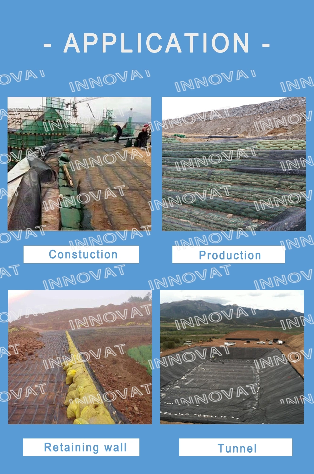 Plastic Mesh Geogrid Uniaxial Geogrid Description Building Material