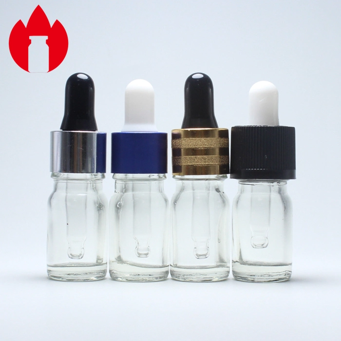 Cosmetic Packaging 5ml Essential Oil Glass Bottle with Dopper Cap