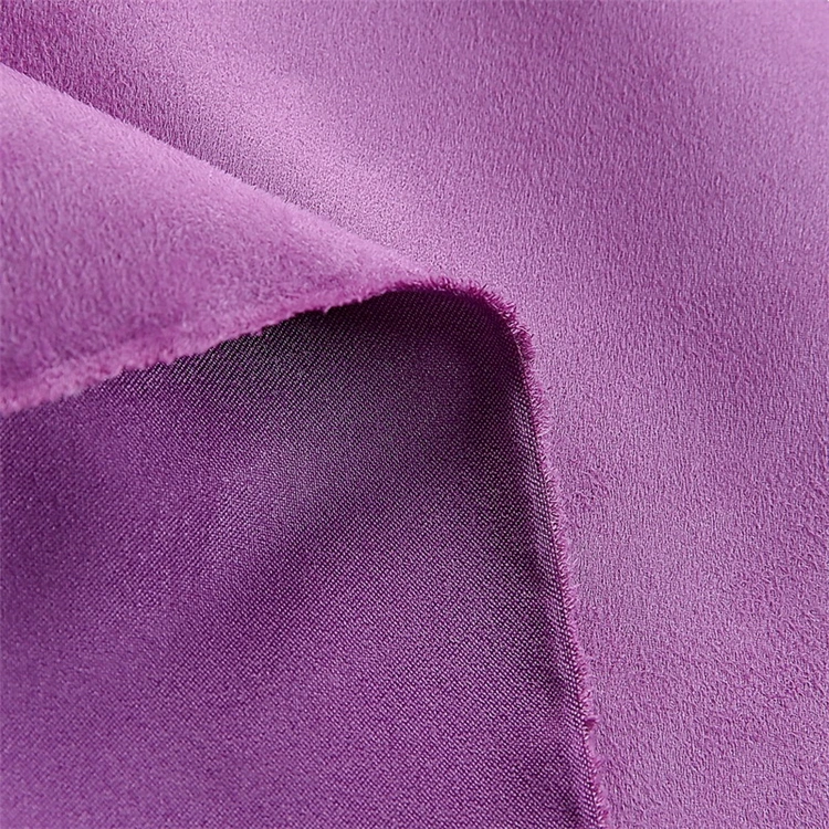 Warp Woven Scuba Plush Sea-Island Polyester Soft Suede Fabric for Garment Furniture Upholstery Car and Sofa