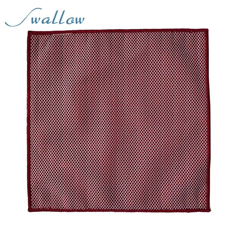 Microfiber-Cloth Warp-Knitted Towel Red Color 30*30cm Microfiber Waffle Mesh Towel