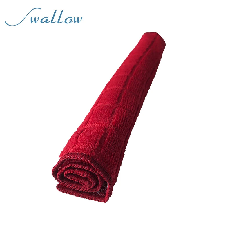 Microfiber-Cloth Warp-Knitted Towel Red Color 30*30cm Microfiber Waffle Mesh Towel