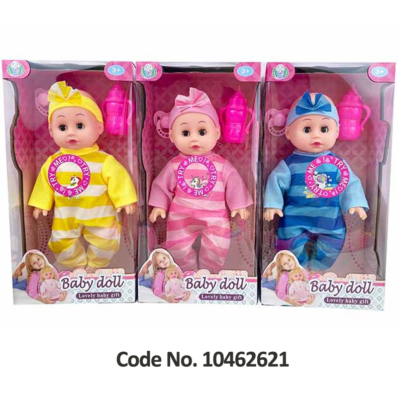 Wholesale Juguetes 14-Inch Vinyl Toys Baby Doll Toys-12 IC Sound, Cryings, PEE