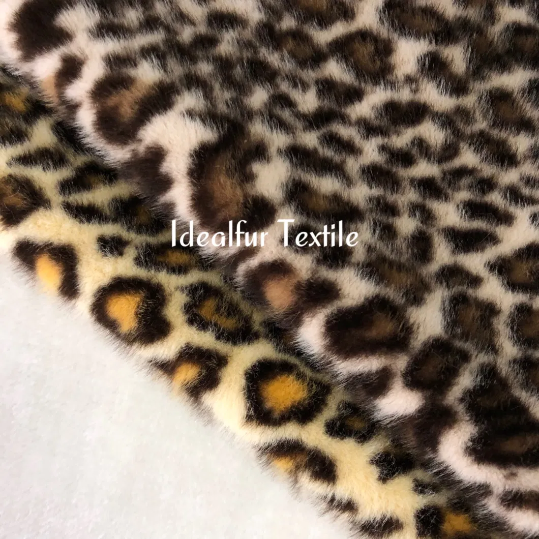 Leopard Print Short Pile Soft Imitation Animal Fur