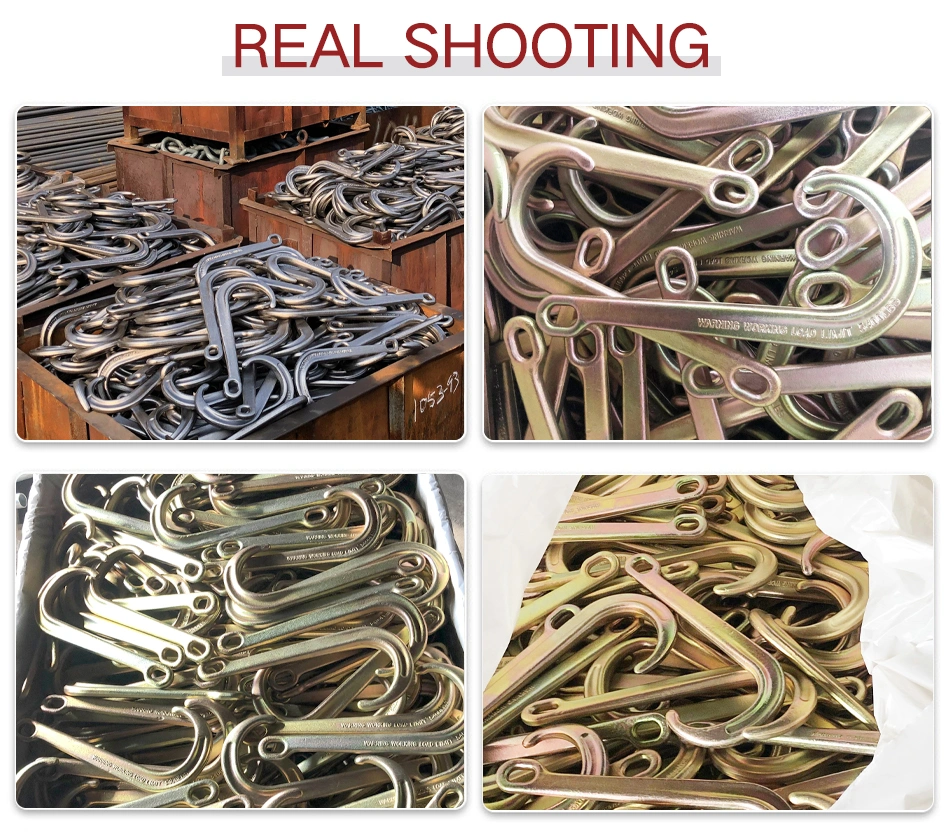 China Factory Rigging Hardware Hot Forging Parts Chain Accessories Forged G70 Alloy Steel 15&quot; J Hook Lifting Eye Hook J Shaped Hook Forged Ring and Hook