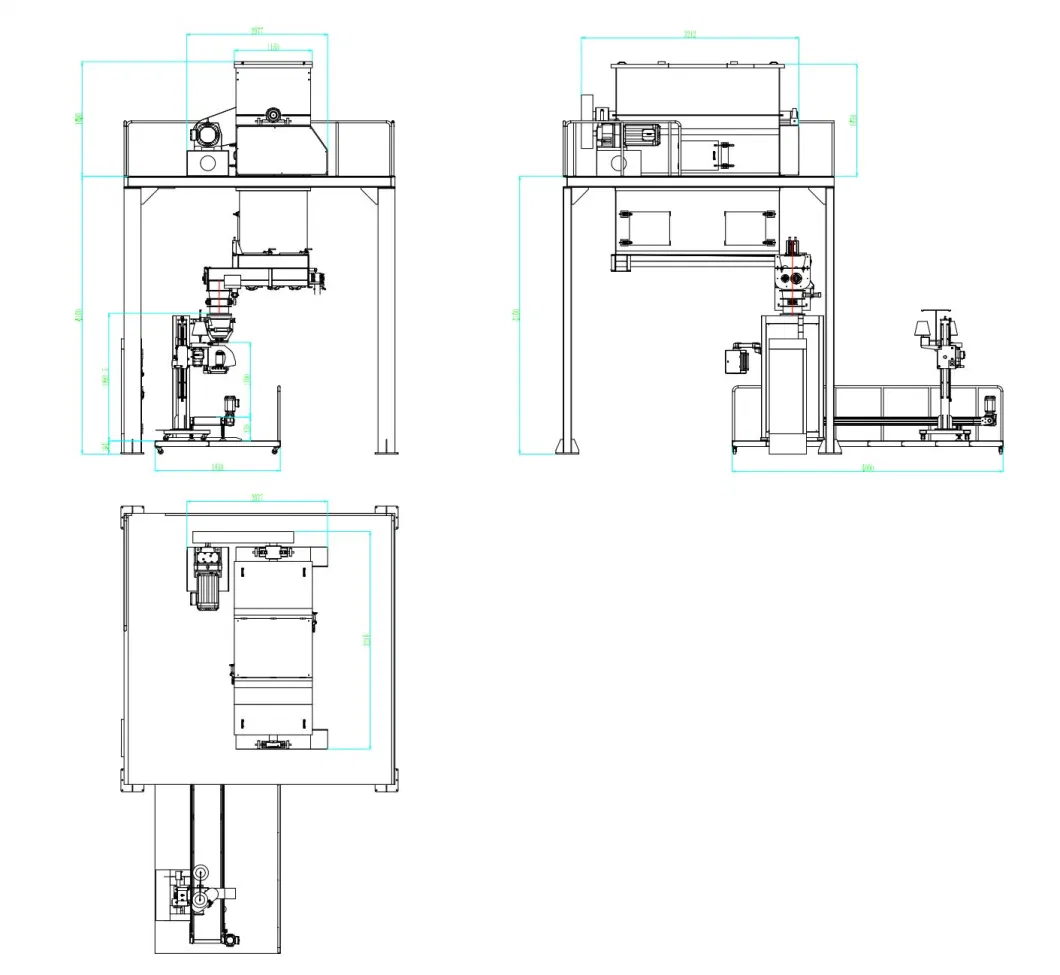 Wet Material Feed Weighing Multi-Function Packing Machine Suits Powder