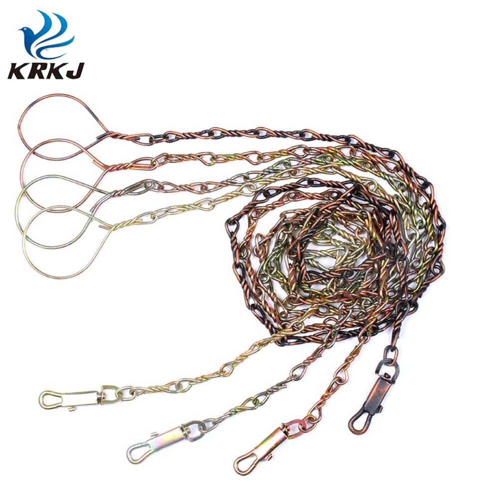 Bulk Wholesale High Strength Iron Colorful Dog Metal Twisted Link Chain Leash Lead with Handle