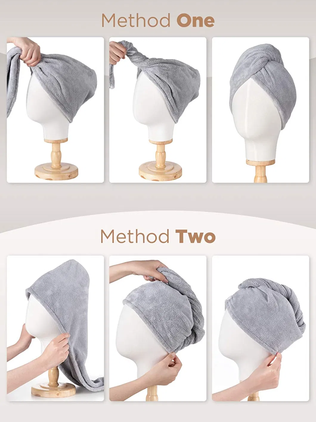 Microfiber Hair Towel Warp Smilco Hair Turbans for Wet Hair