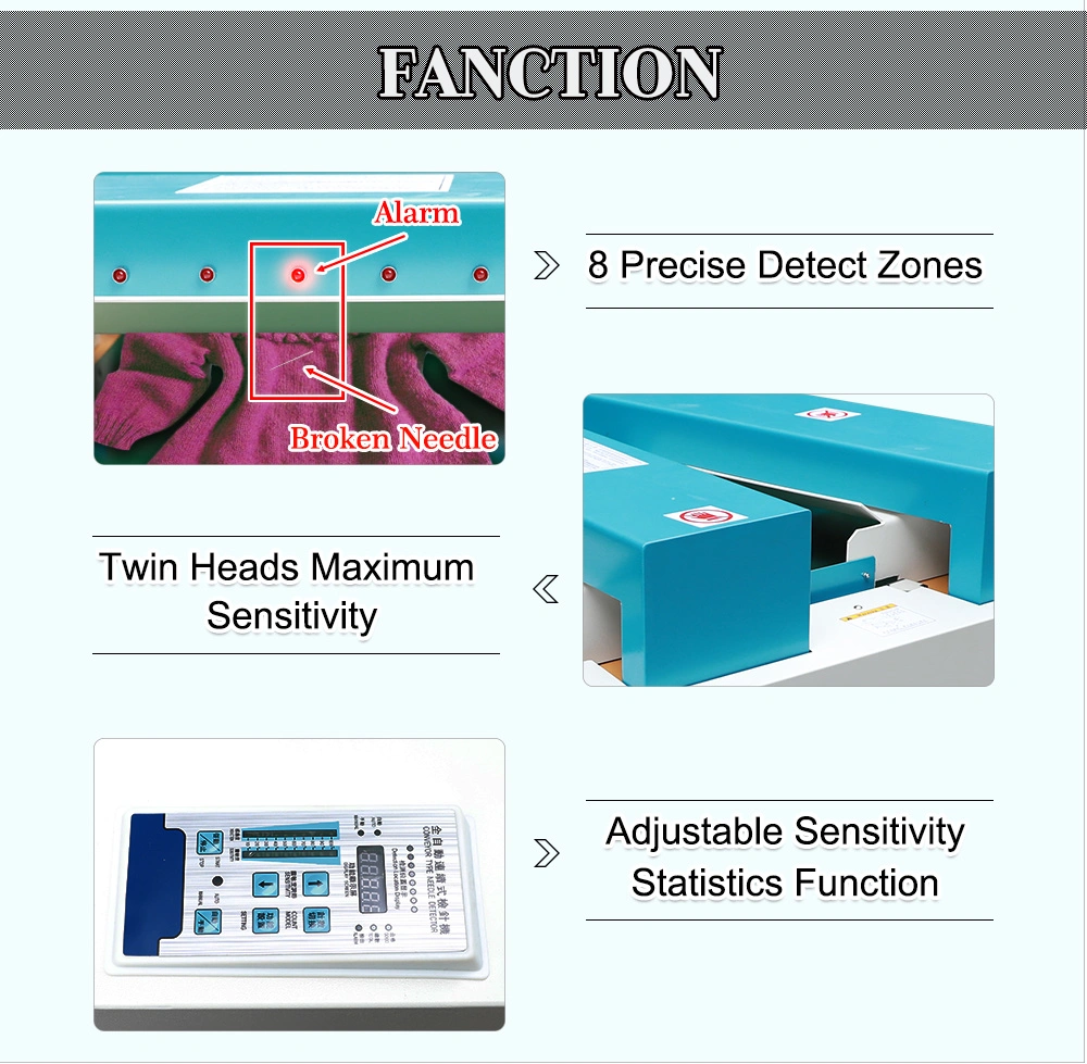 Twin Heads High Accuracy 8 Detection Zones Metal Needle Detetor