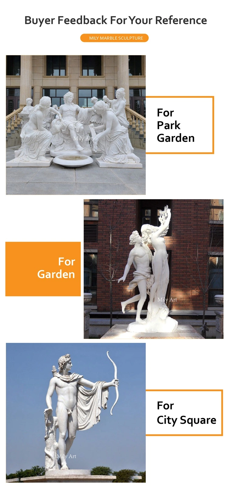Garden Decoration Figure Sculpture Beautiful Crying Women White Marble Statue