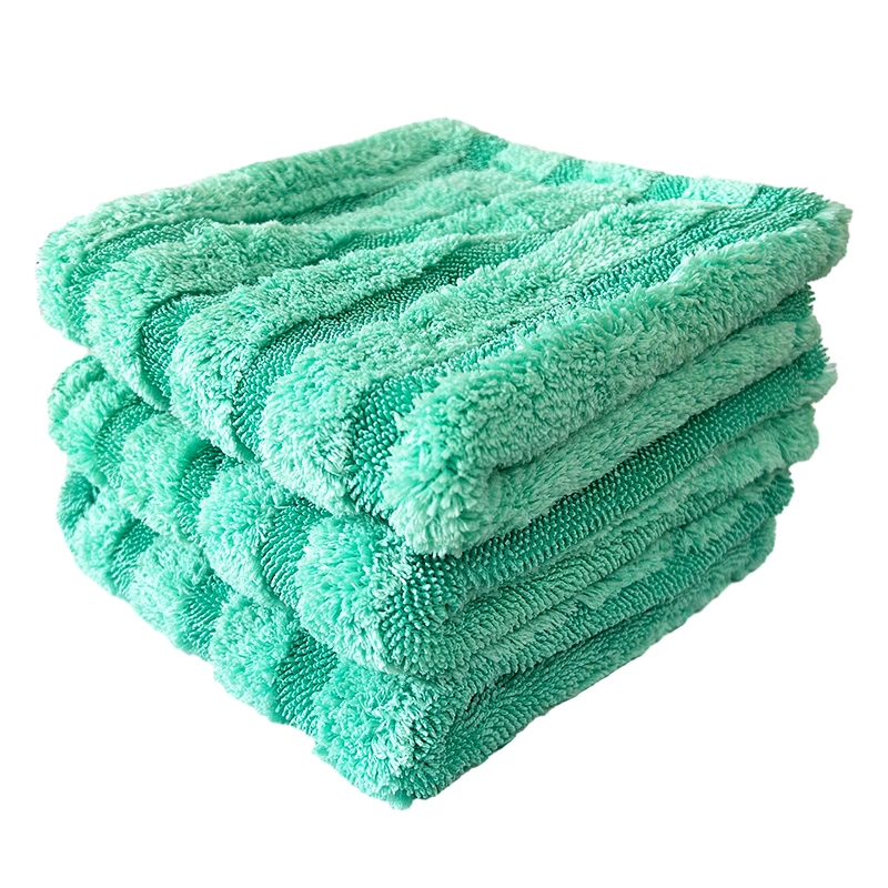 1400GSM Large Size Soft Coral Fleece Twisted Car Wash Towel Water Absorption Quick Dry Microfiber Towel