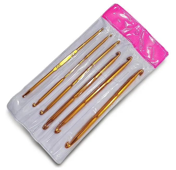 Multicolor Aluminum Crochet Hooks Knitting Needles Craft Yarn 2-10mm Knitting Needles