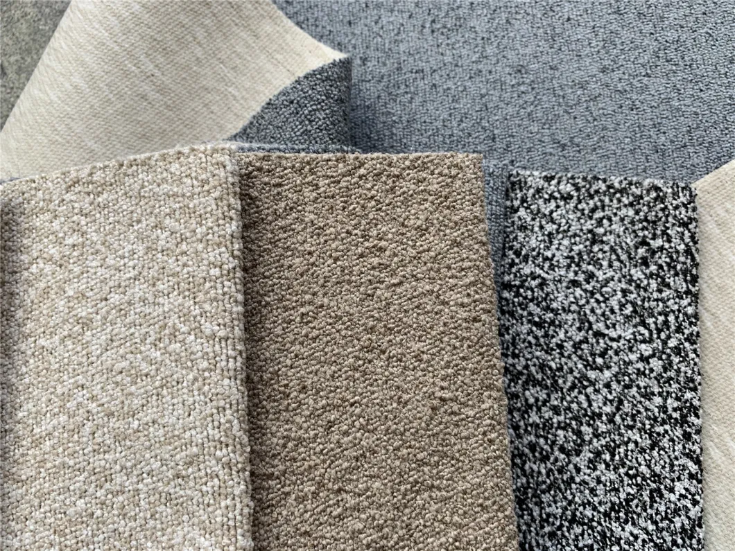 Decorative Little Boucle Plush Surface Coating Woven Fabric for Upholstery Furniture Sofa Chair