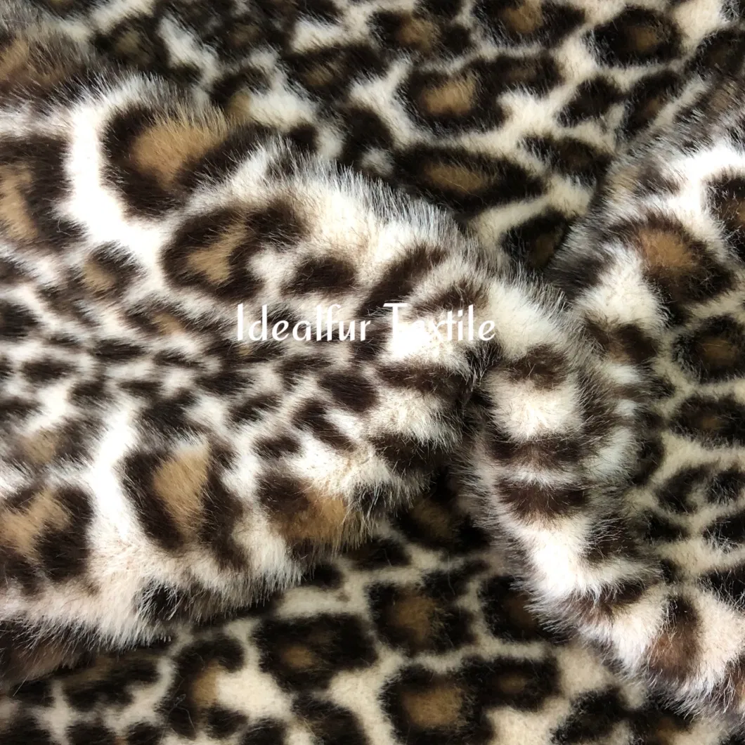 High Quality Leopard Print Super Soft Animal Faux Fur