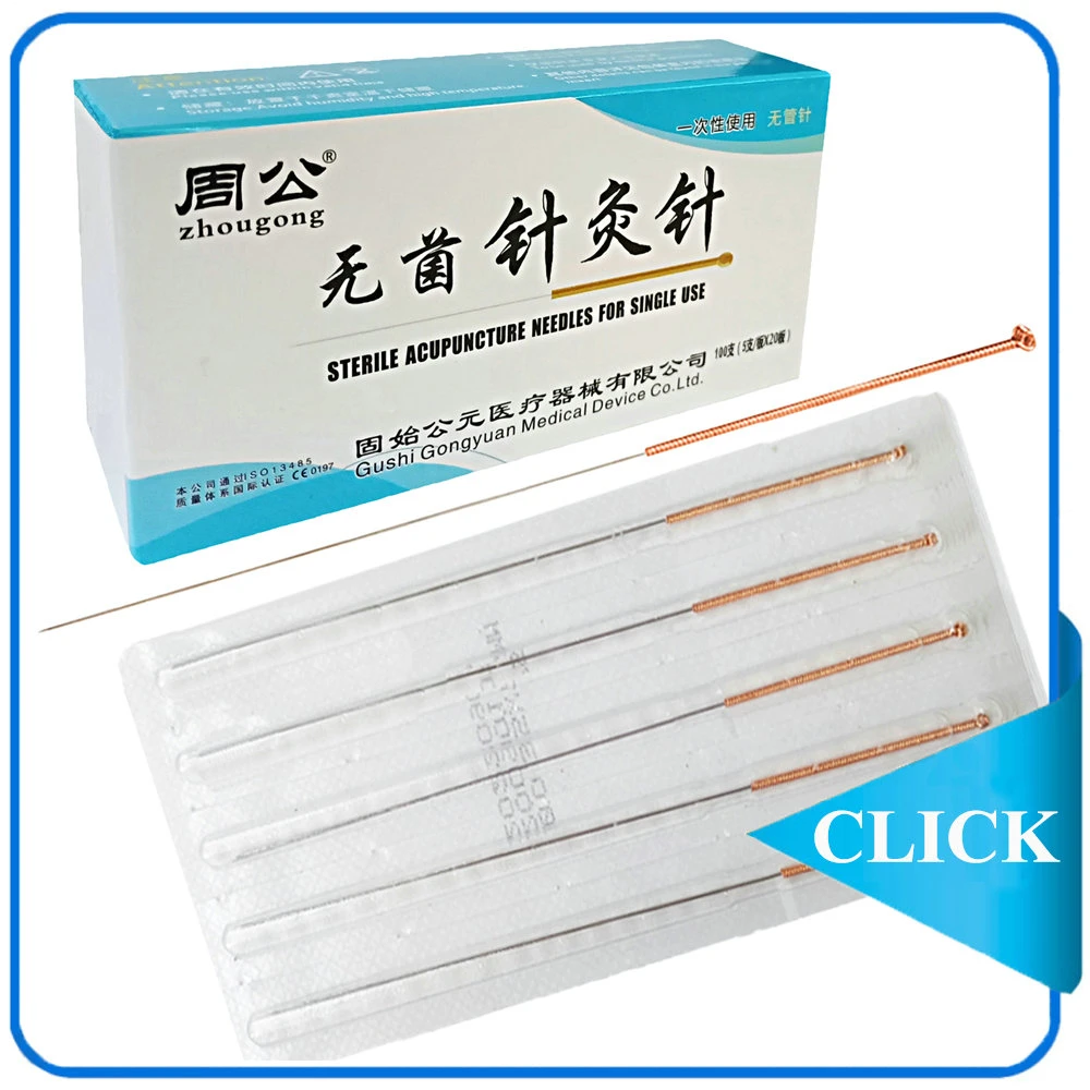 500 PCS Plastic Bag Acupuncture Needle with Guide Tube ISO 13485