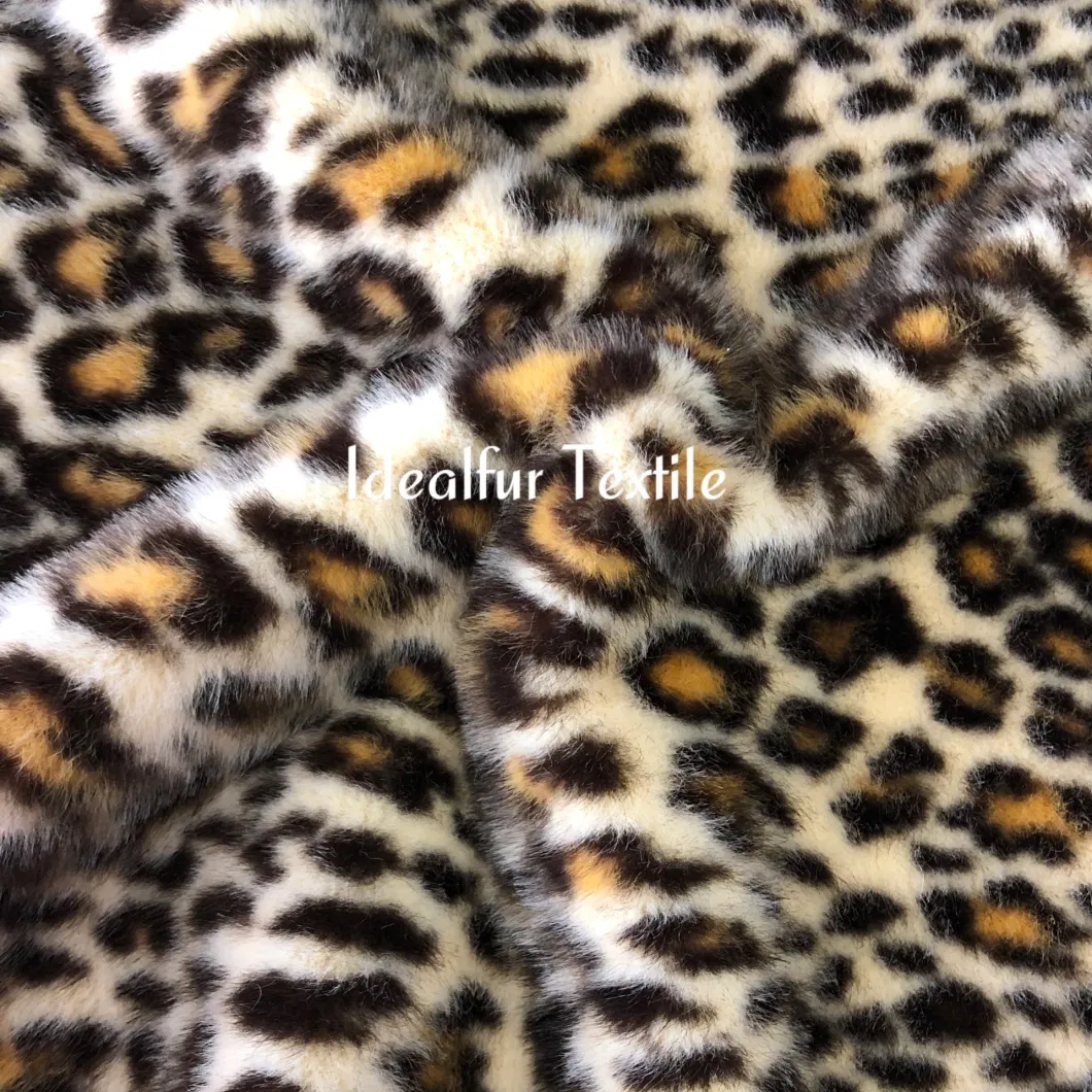 Leopard Print Short Pile Soft Imitation Animal Fur