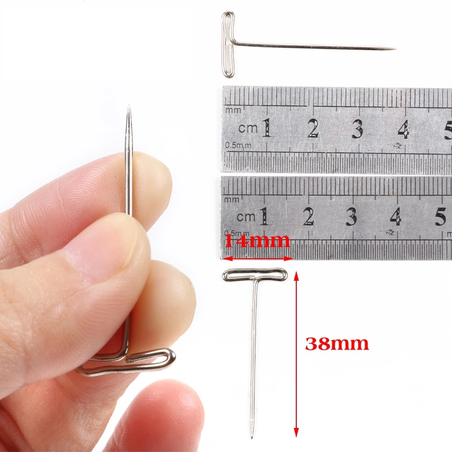 T Shape Needle Wig T Pins Needles for Wig Hold on Canvas Block Head Wig Toupee Making Hair Weaving Tools