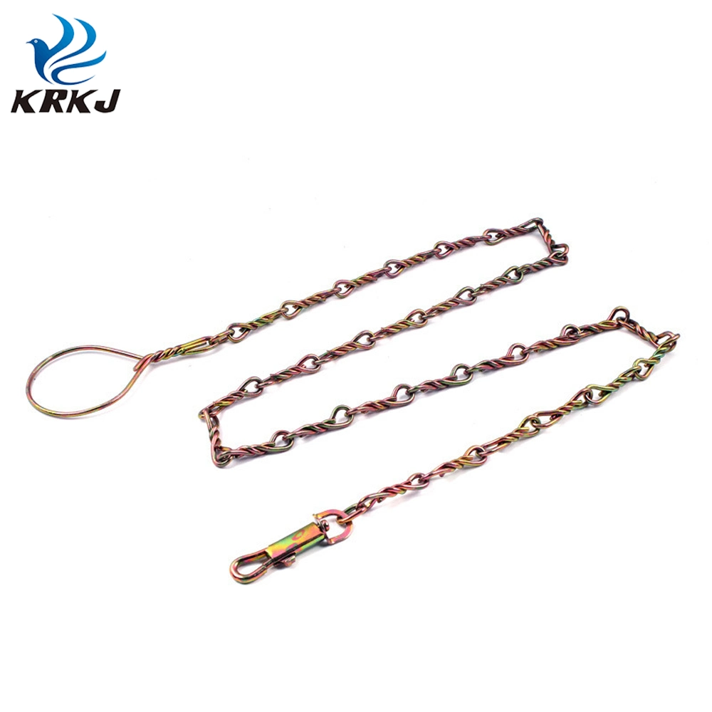 Bulk Wholesale High Strength Iron Colorful Dog Metal Twisted Link Chain Leash Lead with Handle