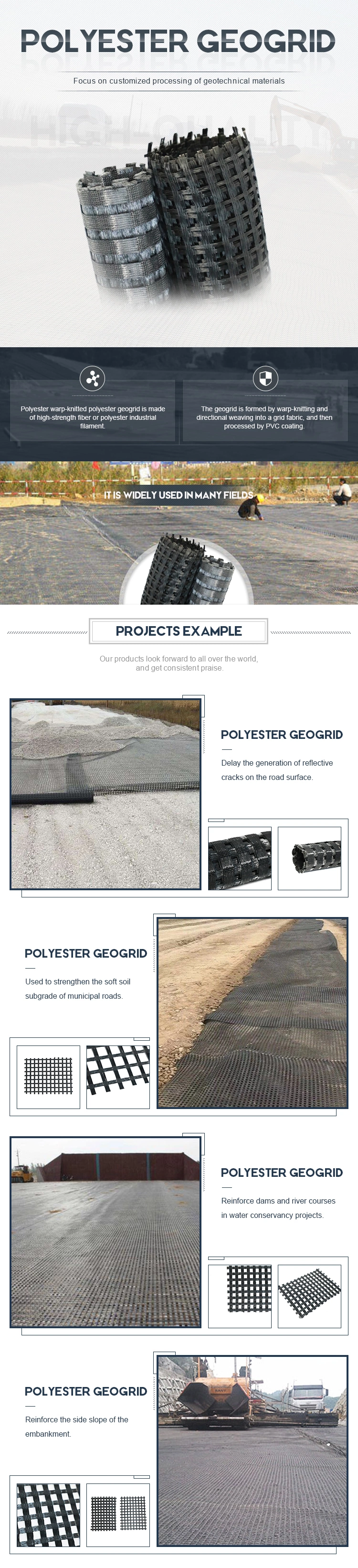 Biaxial Geogrid Fabric for Roadworks Reinforcement Geogrid