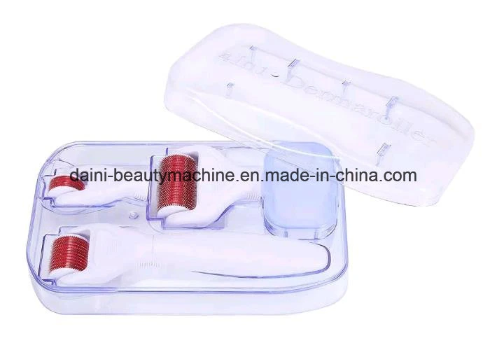 100% New Brand 4in1 0.5/1.0/1.5mm Titanium Derma Roller Micro Needle Therapy